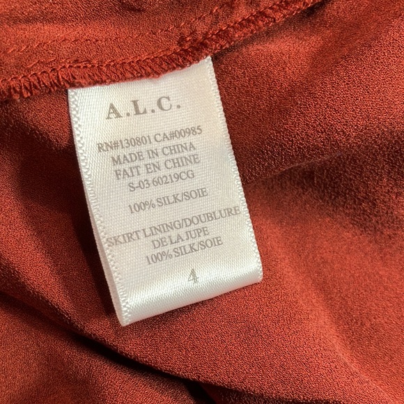 A.L.C Sosta silk handkerchief hem dress - Picture 9 of 10